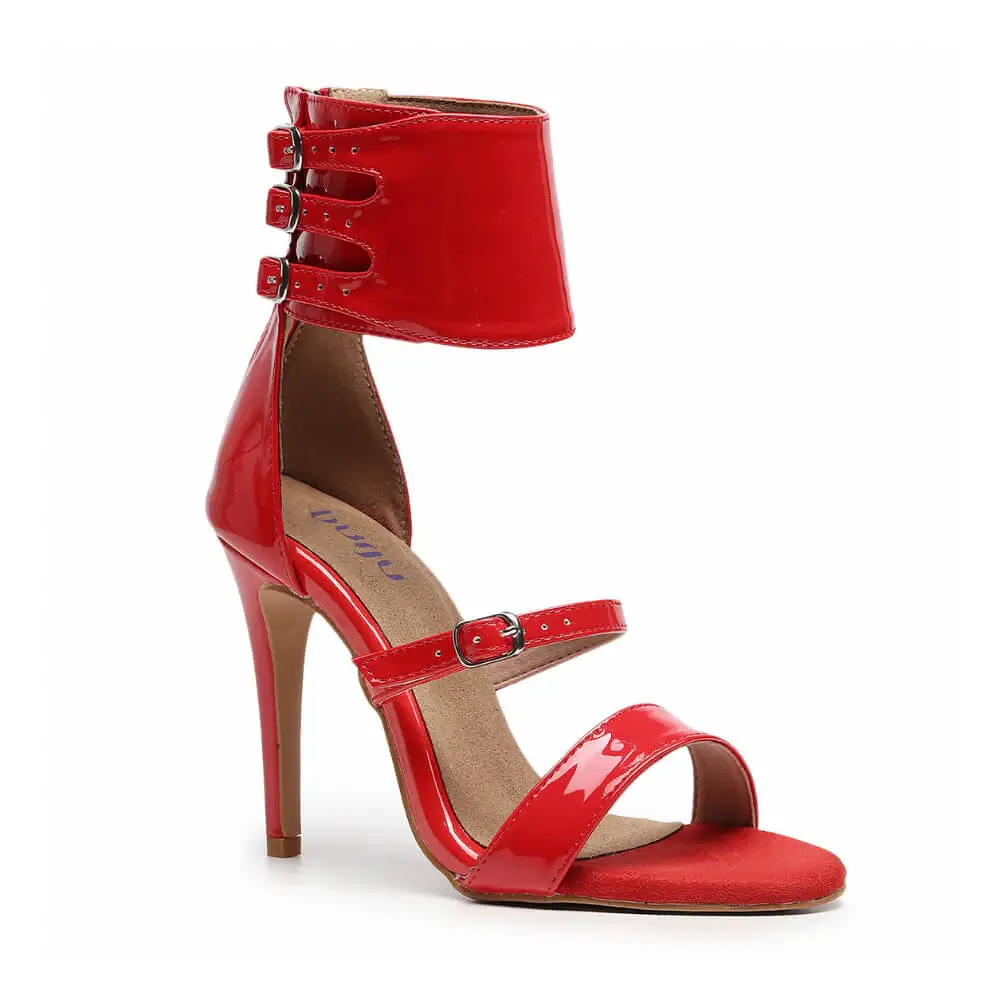 Amante - Thick Ankle Strap Patent Sandal Latin Dance Shoes (Street Sole)