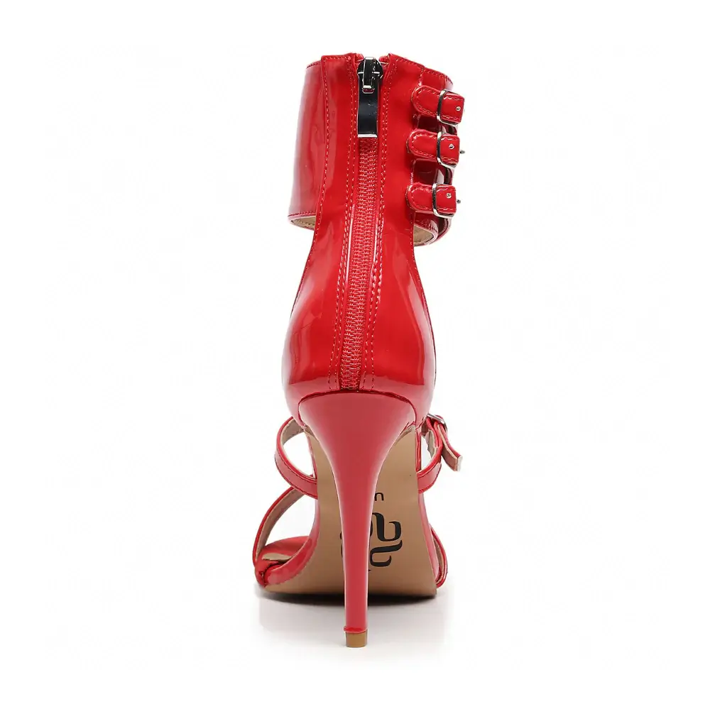Amante - Thick Ankle Strap Patent Sandal Latin Dance Shoes (Street Sole) - Image 5