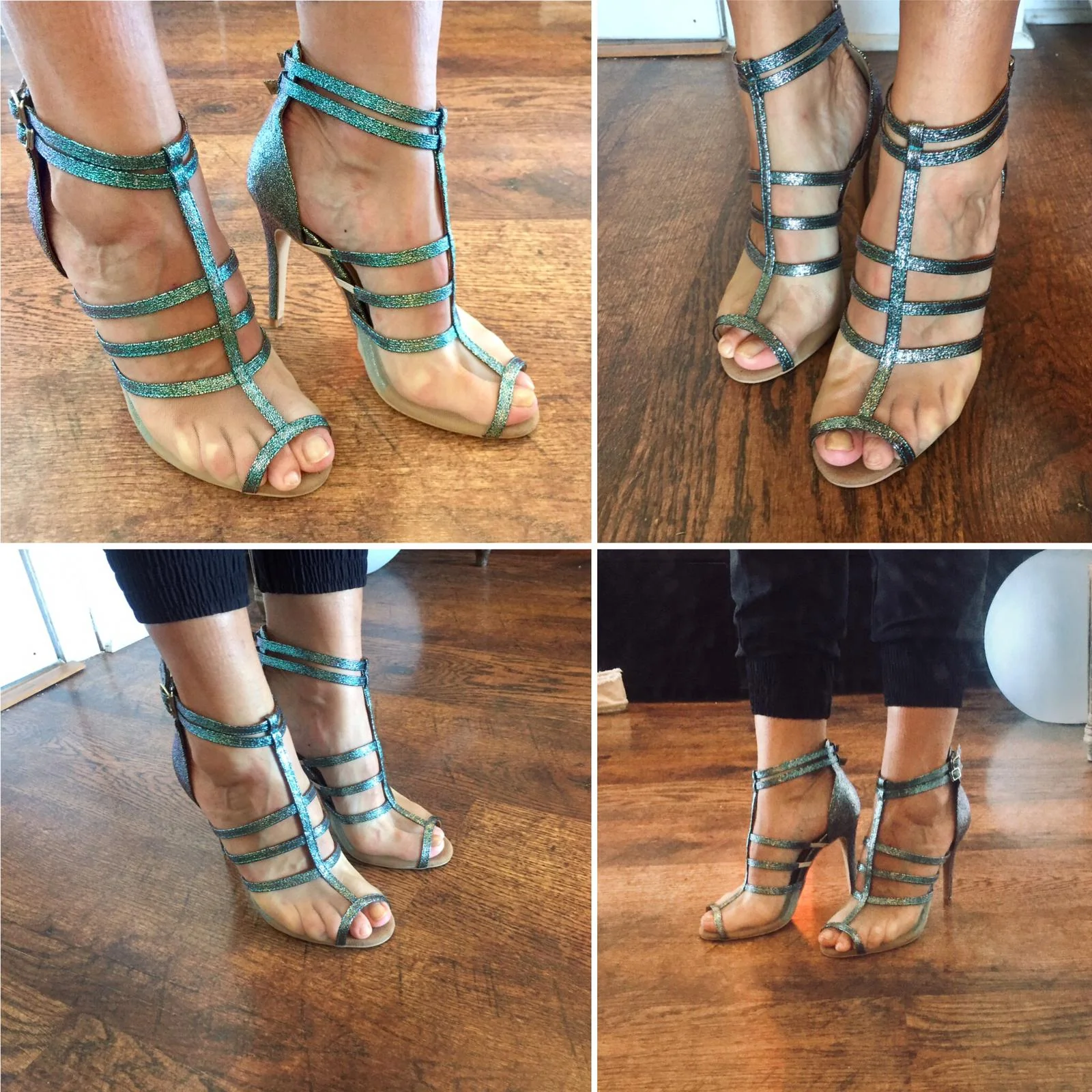 Arielle - Mermaid look and mesh latin dance shoes (Street Sole) - Image 3