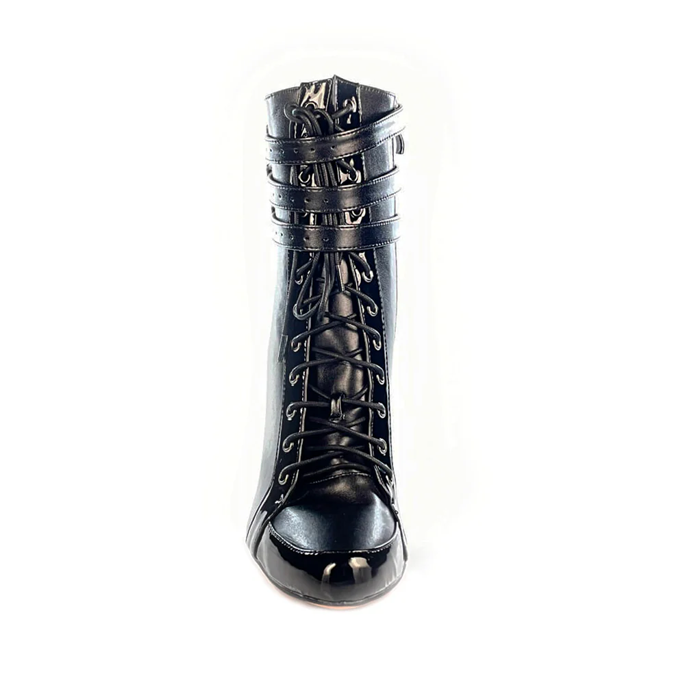 Boyz Boot - By Nicole Kirkland - Closed Toe Lace Up Latin Dance Boots (Street Sole) - Image 5