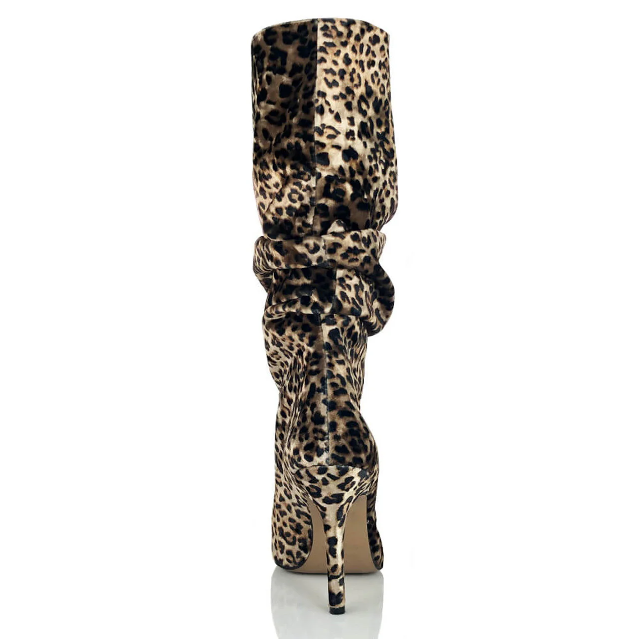 Bree - Closed Pointed Toe Ruched Mid Slouch Latin Dance Boots (Street Sole) - Image 5