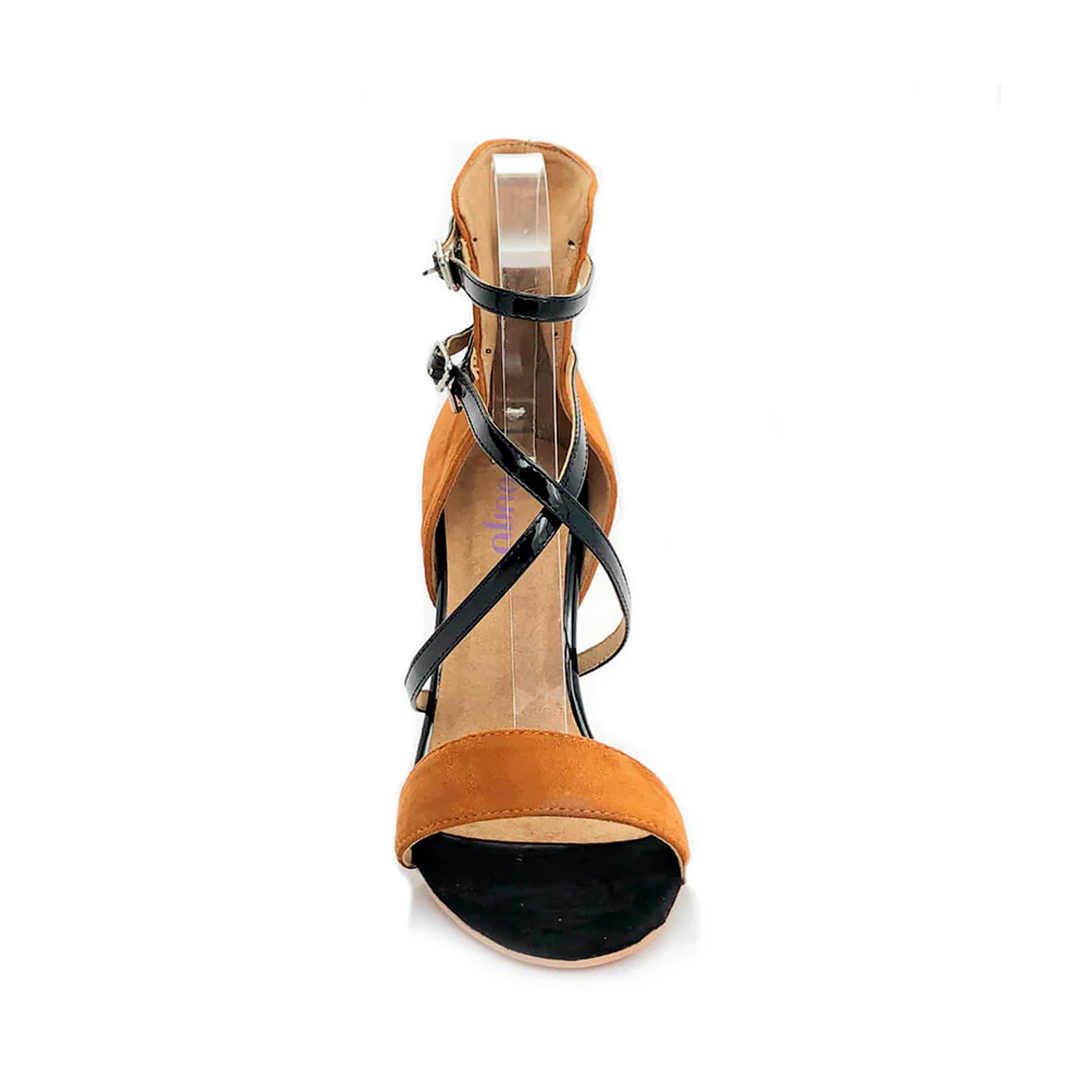 Desnudate - Open Toe High Back Heel Latin Dance Shoe Sandals (Street Sole) - Image 3