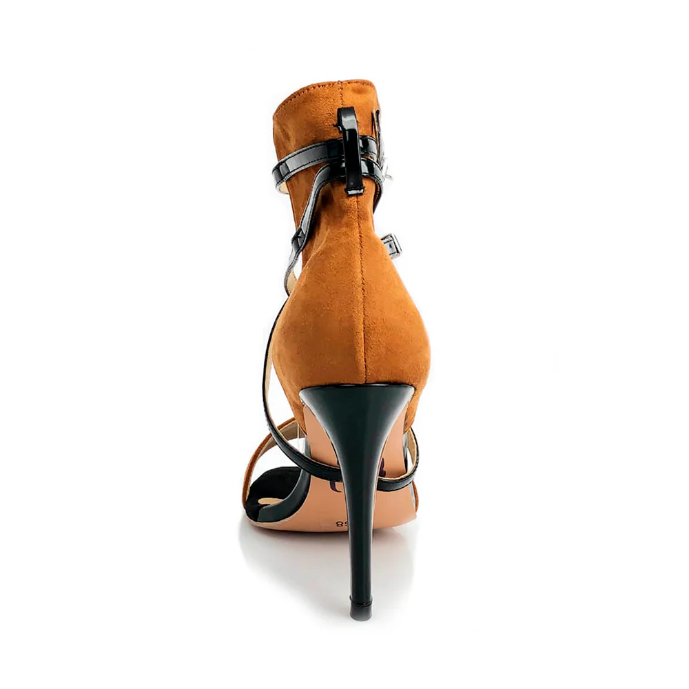 Desnudate - Open Toe High Back Heel Latin Dance Shoe Sandals (Street Sole) - Image 4
