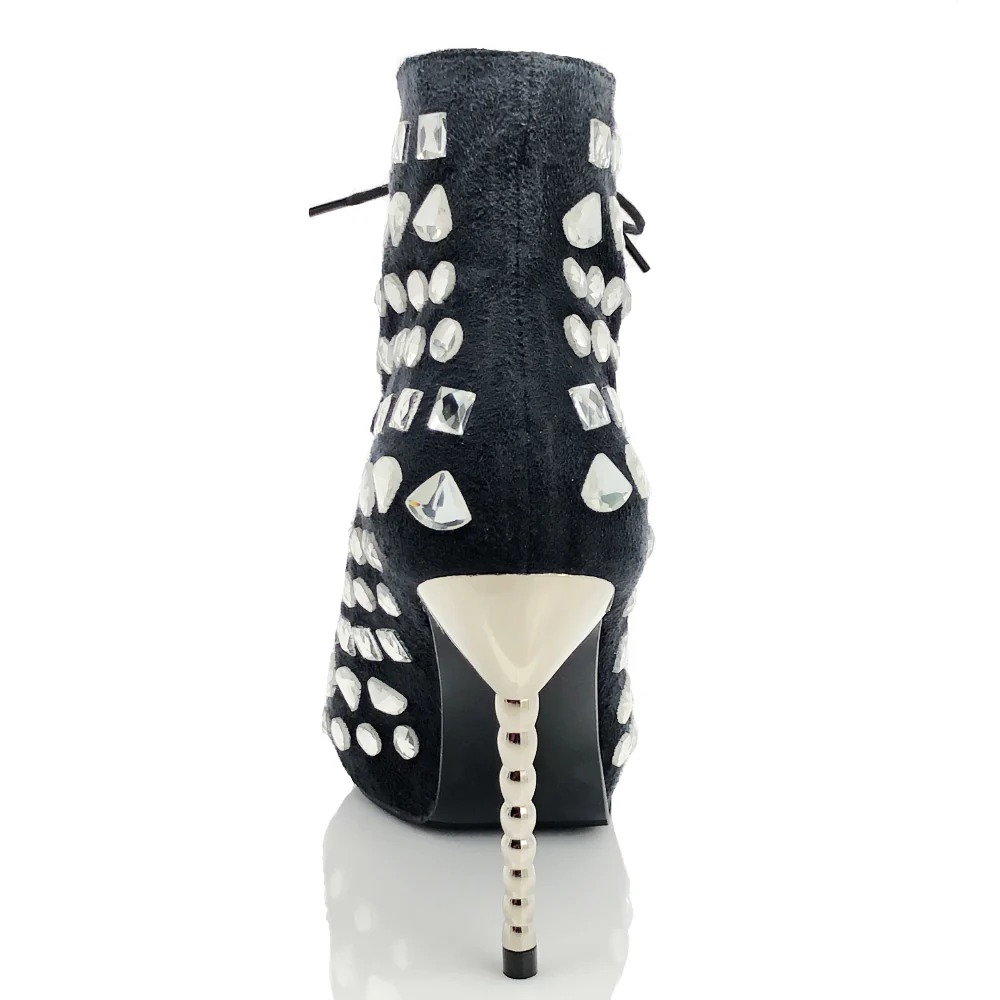 Diamantina Crystal Ankle Boots – Latin Dance Booties with Heels - Image 5