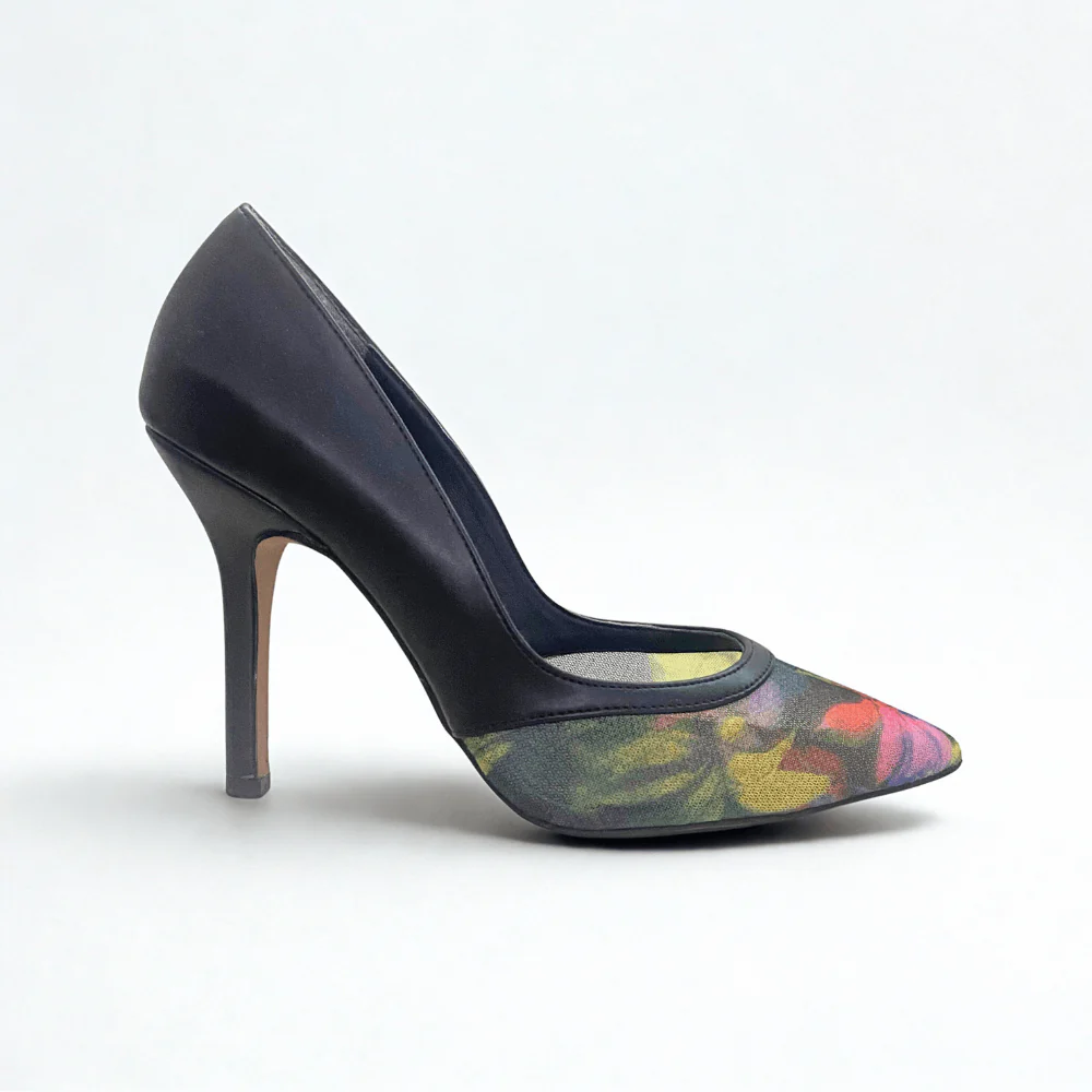 Fleur - Floral Mesh Pump Heels (Street Sole)