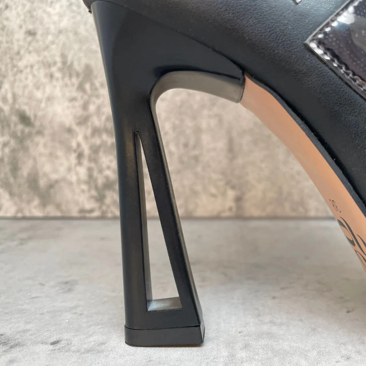 Geo - Vegan Leather Closed Toe Ankle Latin Dance Boots with Geometric Shapes (Street Sole) - Image 3