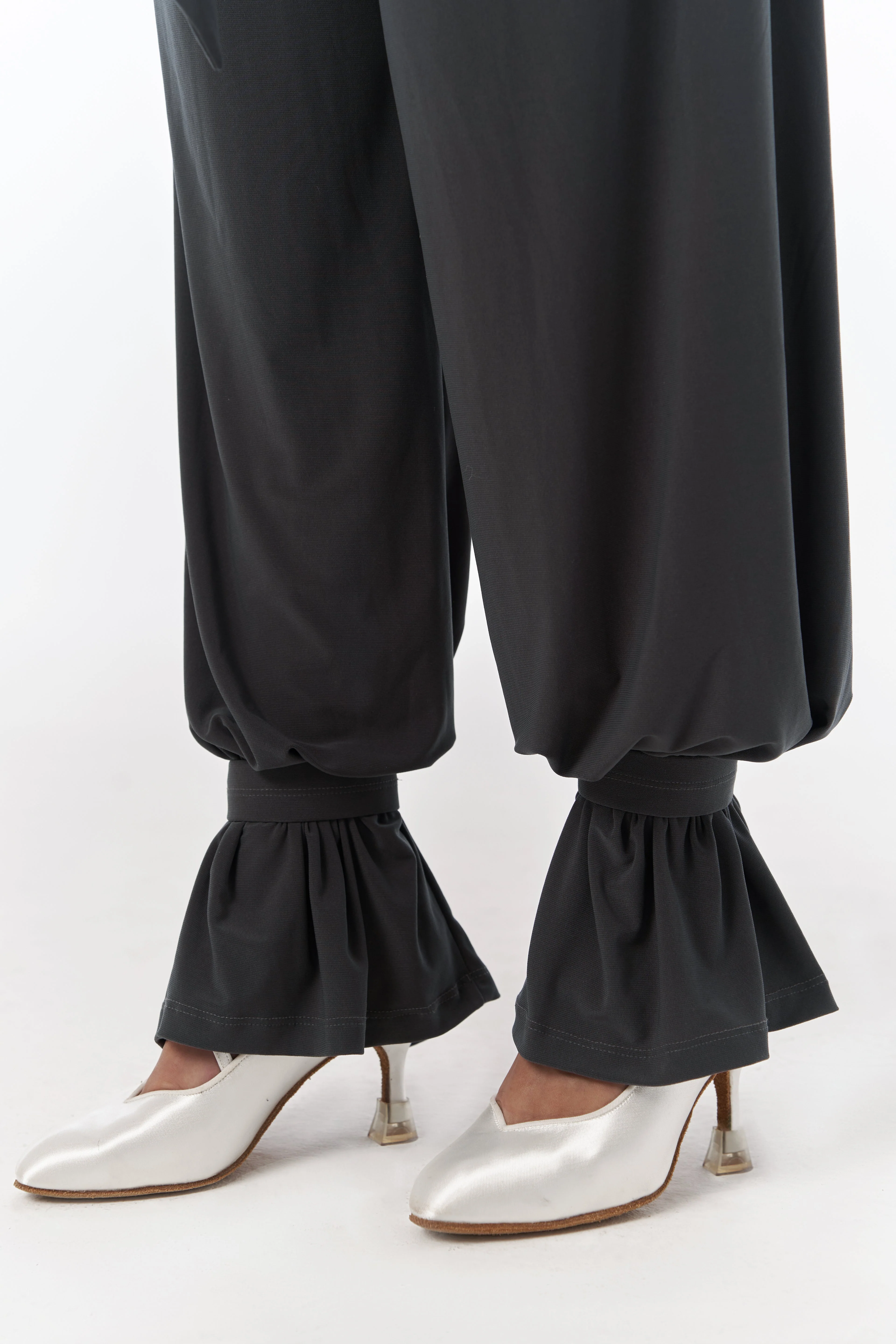 Grey ankle straps for trousers