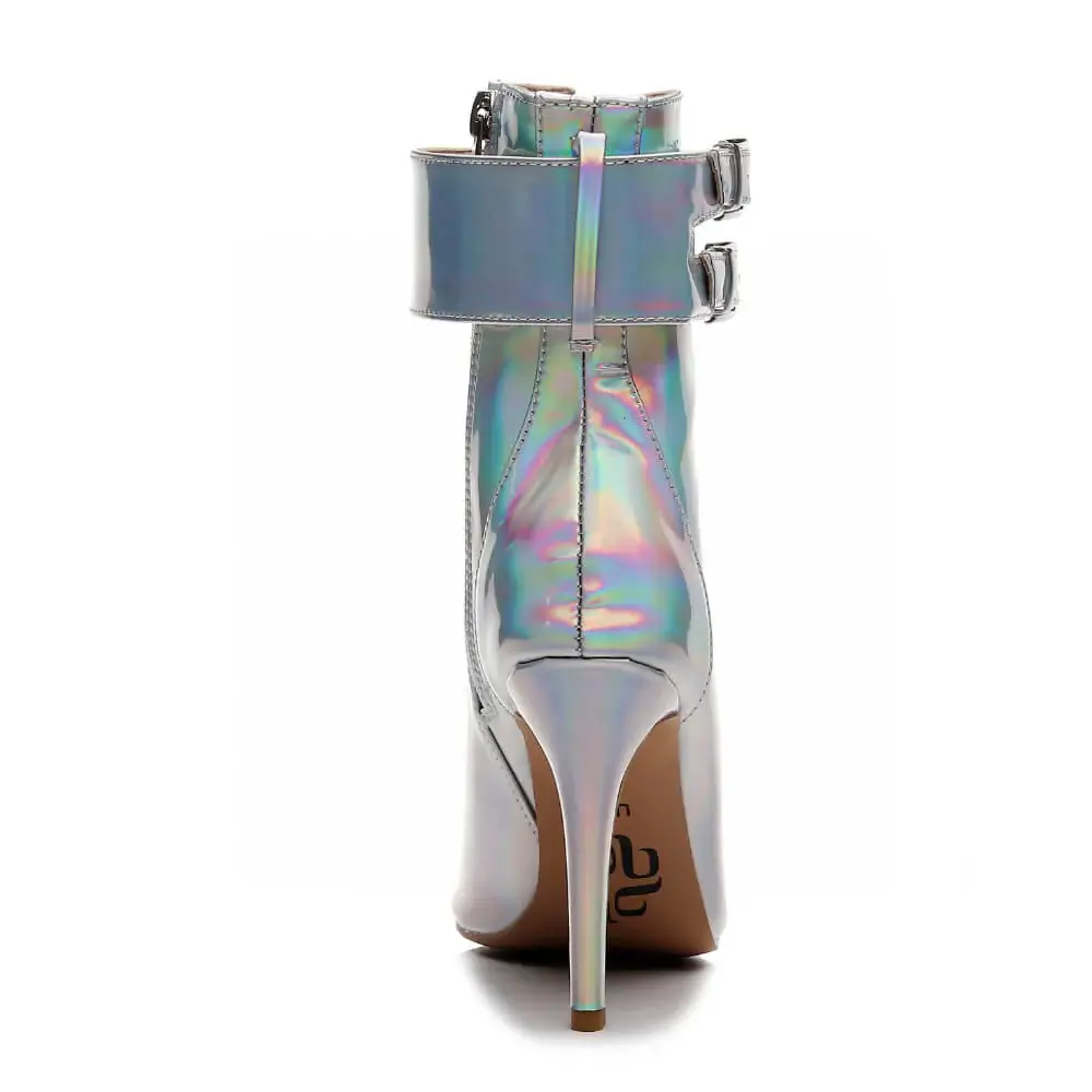 Under the Influence - By Kiira Harper - Open Toe Lace Up Latin Dance Booties (Street Sole) - Image 7