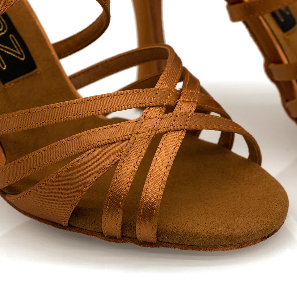 Kira Tall - Tan 3.75" Latin and Ballroom Dance Shoes - Image 4