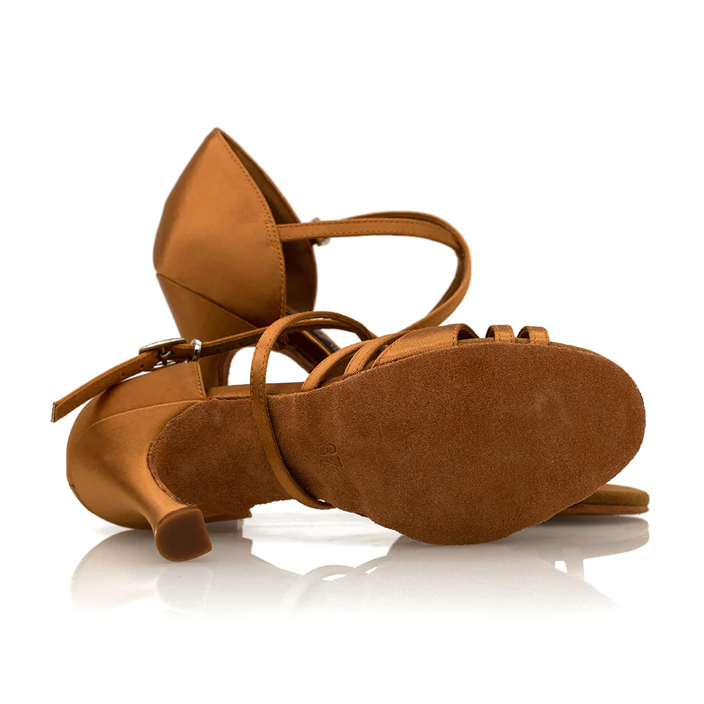 Kira Tall - Tan 3.75" Latin and Ballroom Dance Shoes - Image 6