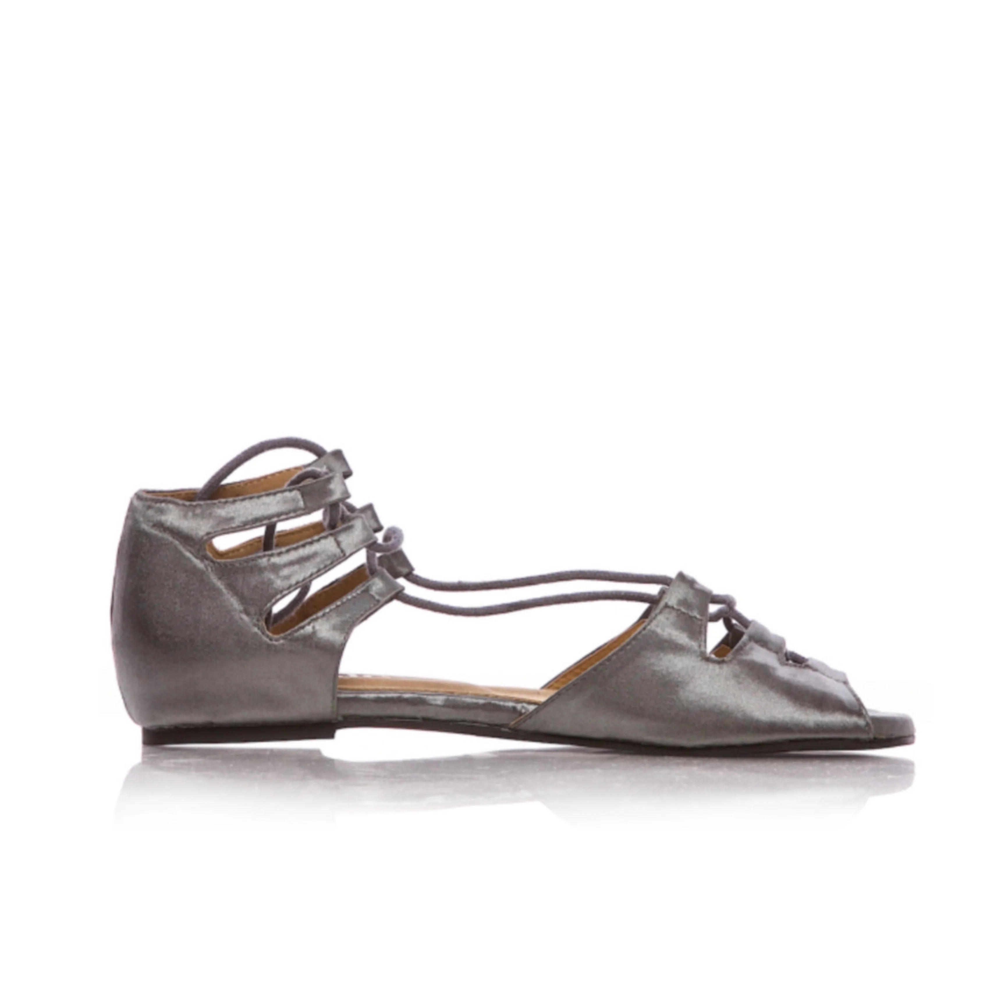 Legato - Adjustable Lace Up Flat Sandals (Street Sole) - Image 4