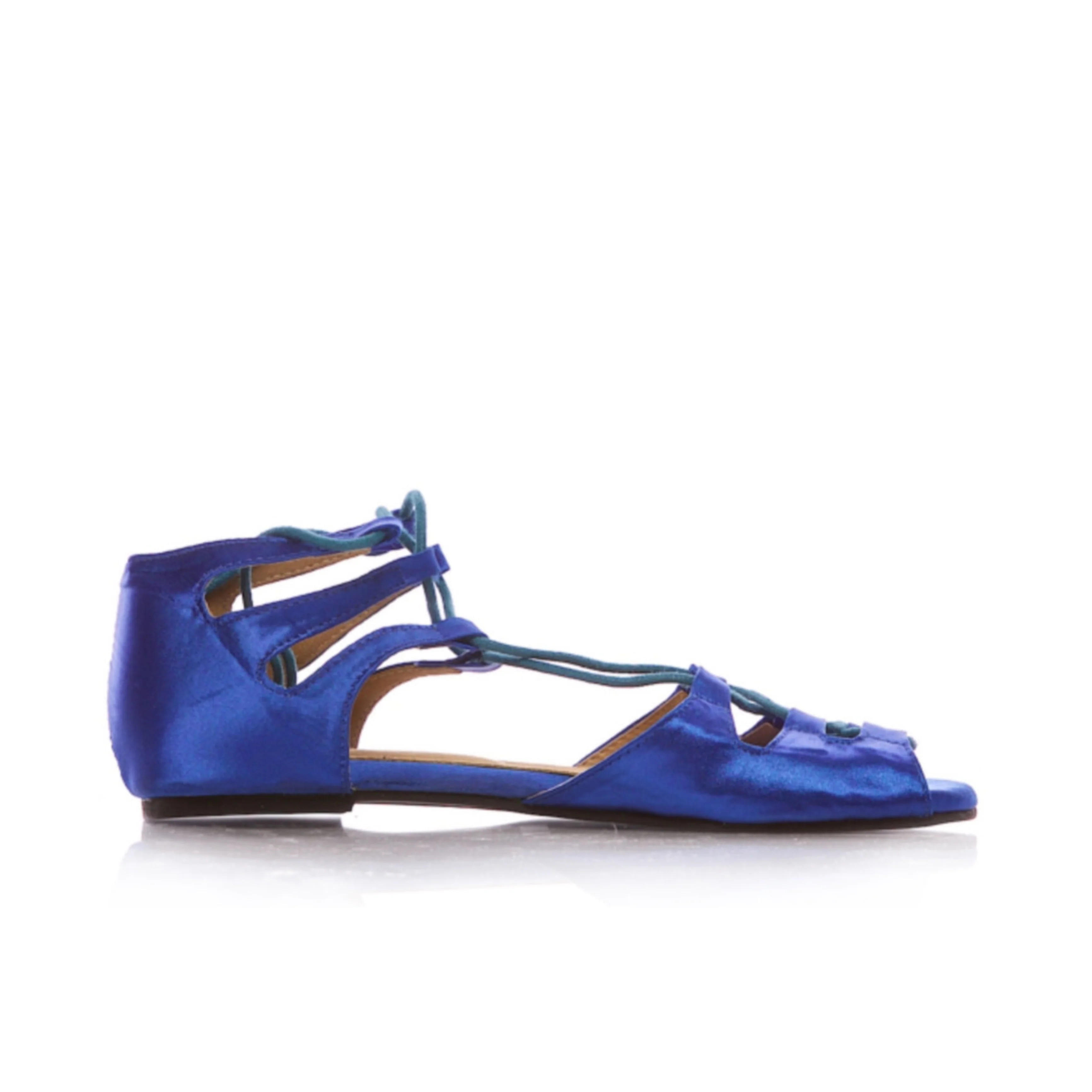 Legato - Adjustable Lace Up Flat Sandals (Street Sole) - Image 5