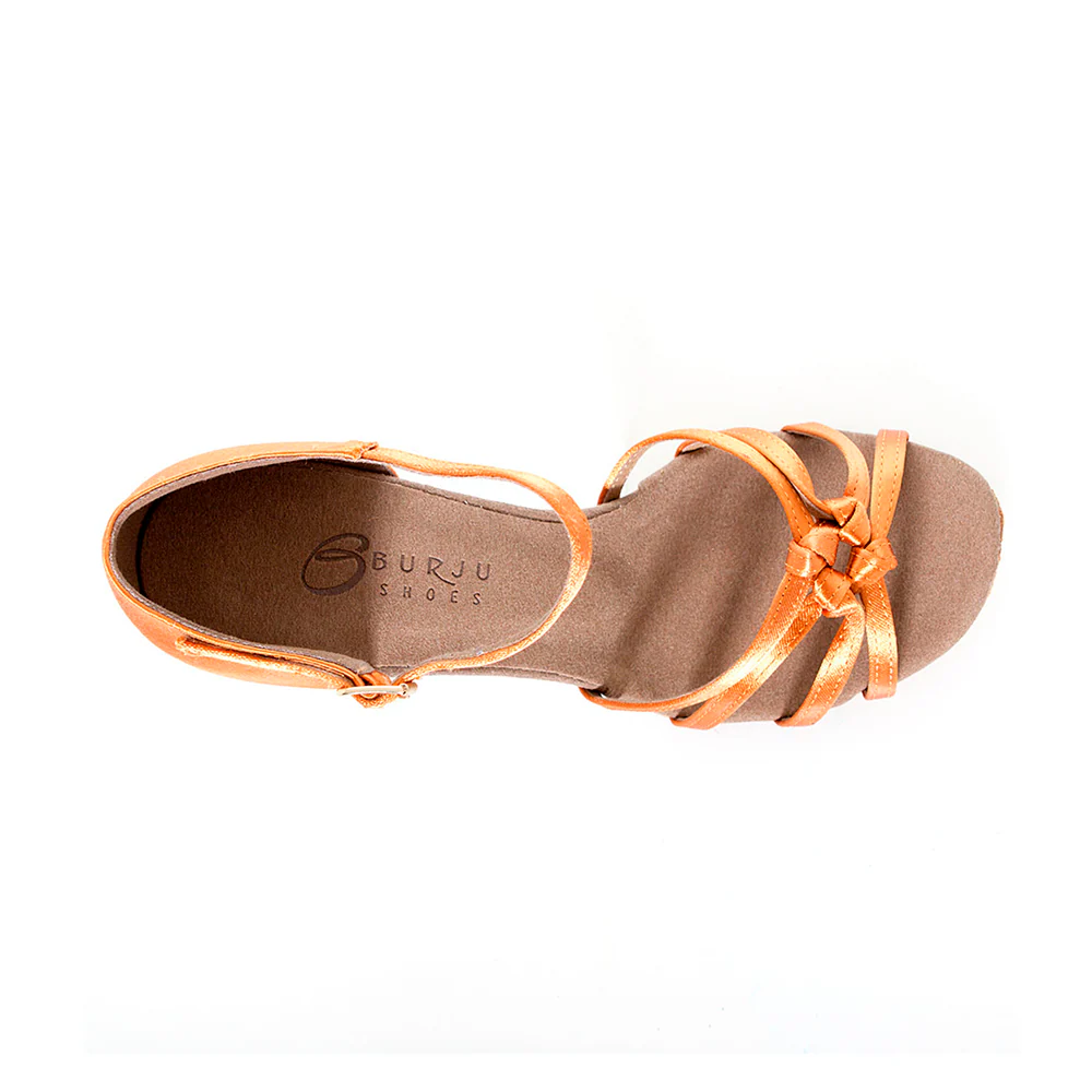 Leyla - Knot Front Latin Dance Shoes (Suede Sole) - Image 4
