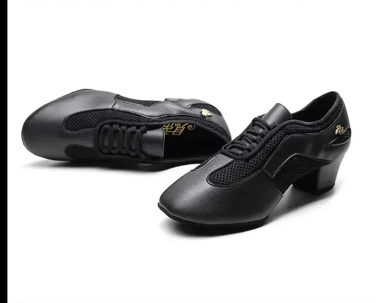 Flex Practice Soft Black Latin Dance Shoes – 1.5'' Heel with Suede Sole - Image 5