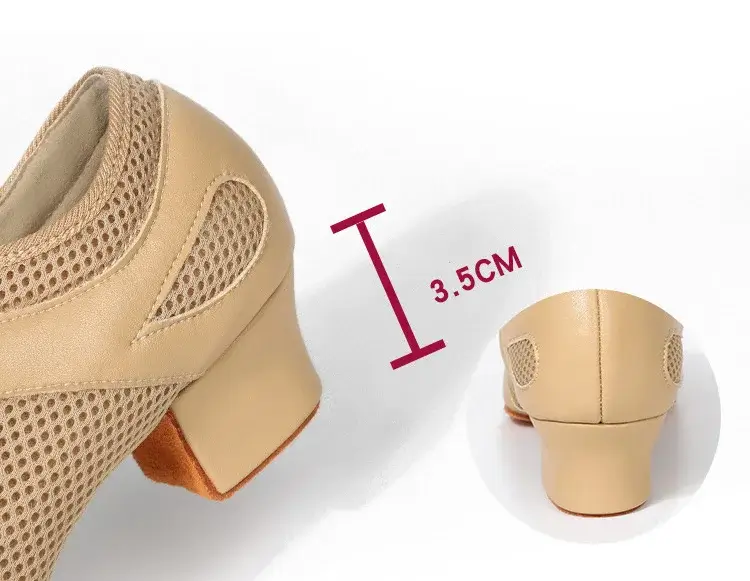 Flex Practice Soft Nude Latin Dance Shoes – 1.5'' Heel with Suede Sole - Image 7