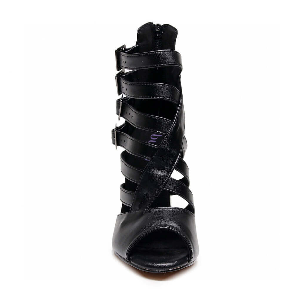 Rene Vegan Strappy Heel Sandal Latin Dance Shoes (Street Sole) - Image 4