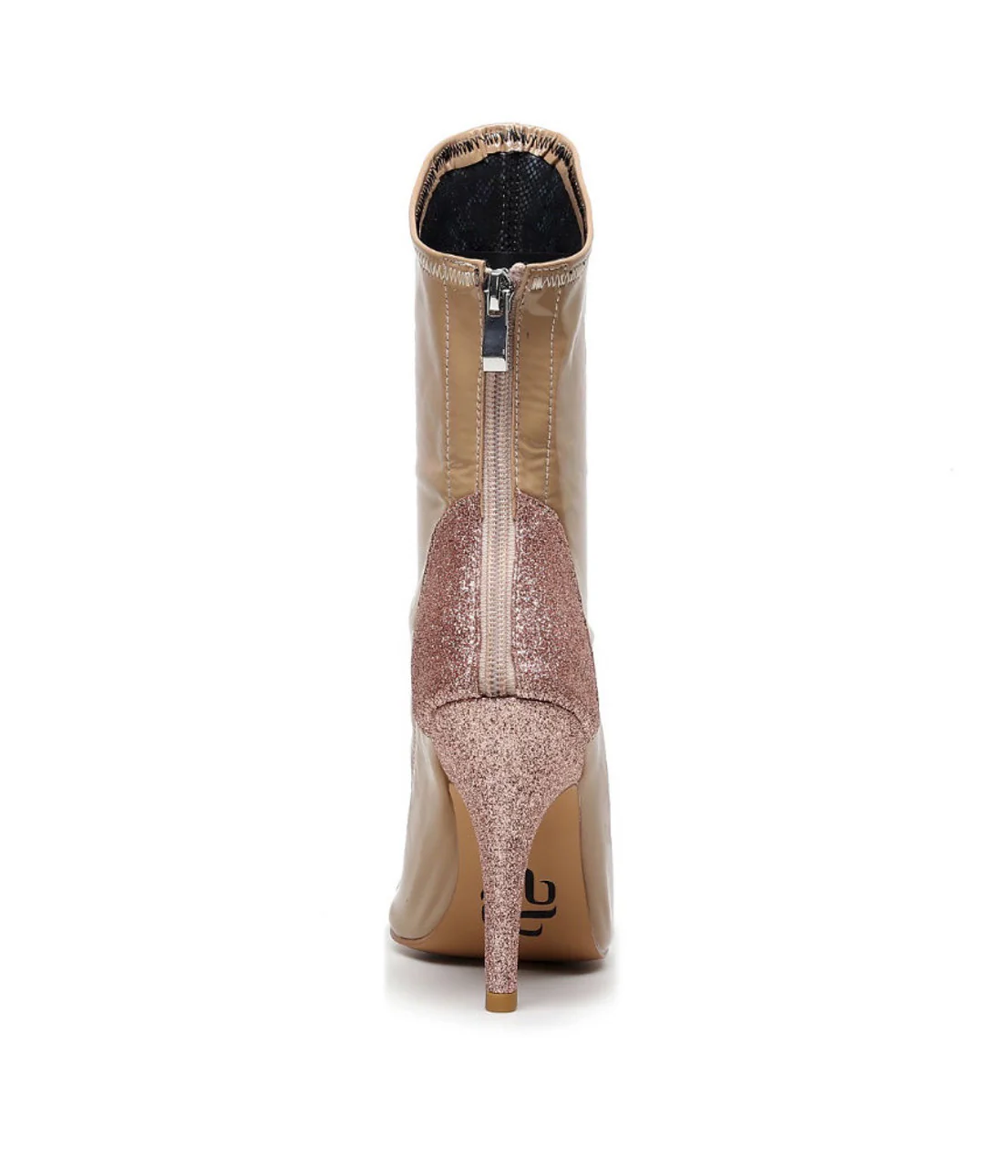 Savage Ankle Bootie - By Kiira Harper - Closed Pointed Toe Wet Look with Sparkle Heel Dance Booties (Street Sole) - Image 4