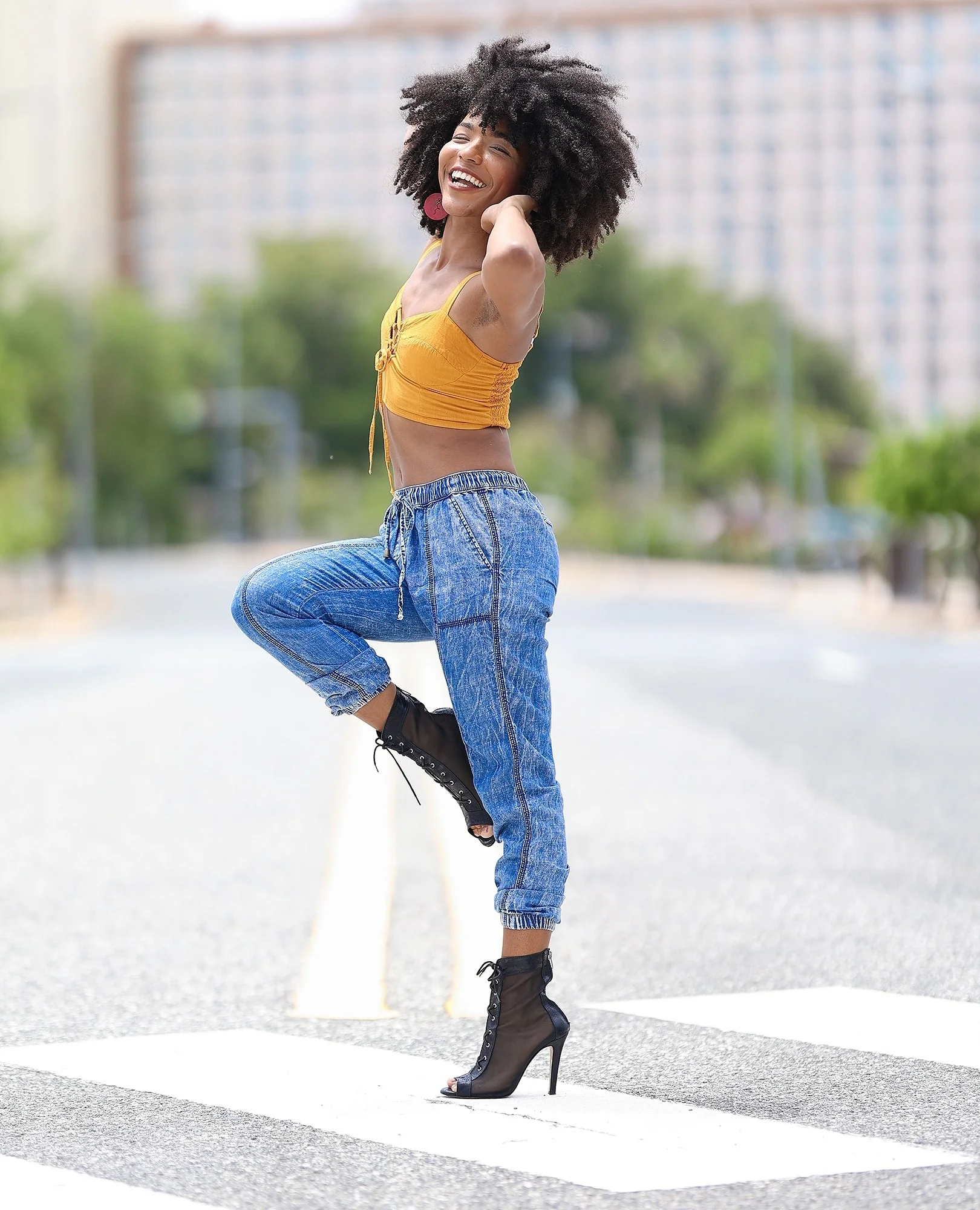 Savanna - Mesh Lace Up Dance Booties (Street Sole) - Image 2