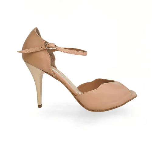 Scallop - Argentine Tango Leather Shoes (Suede Sole) - Image 4