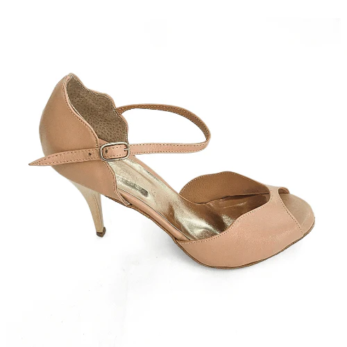 Scallop - Argentine Tango Leather Shoes (Suede Sole) - Image 5