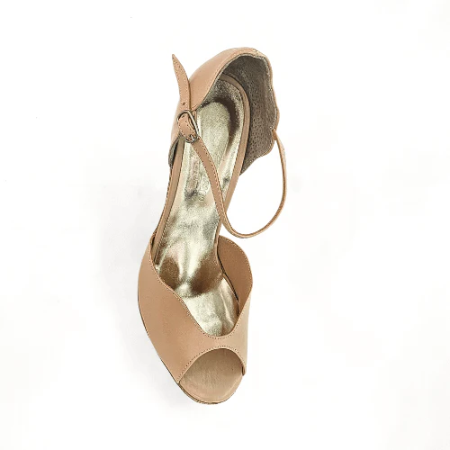Scallop - Argentine Tango Leather Shoes (Suede Sole) - Image 6