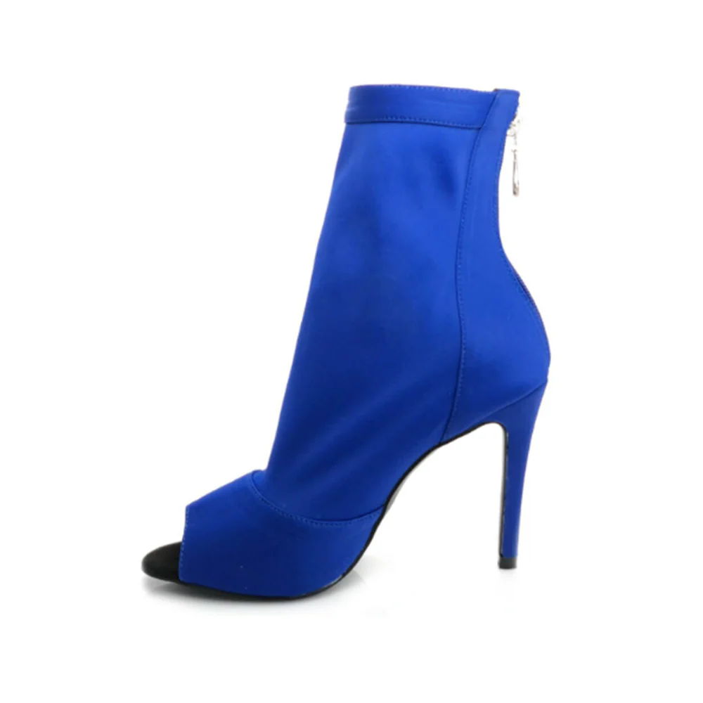 Shabina Solid Color - Stretch Lycra Sock Dance Booties (Suede Sole) - Image 12