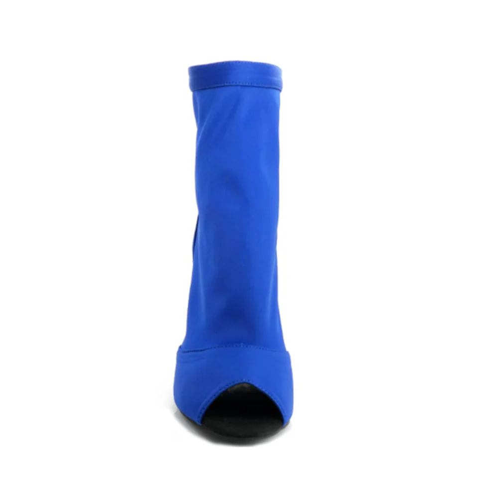 Shabina Solid Color - Stretch Lycra Sock Dance Booties (Suede Sole) - Image 13