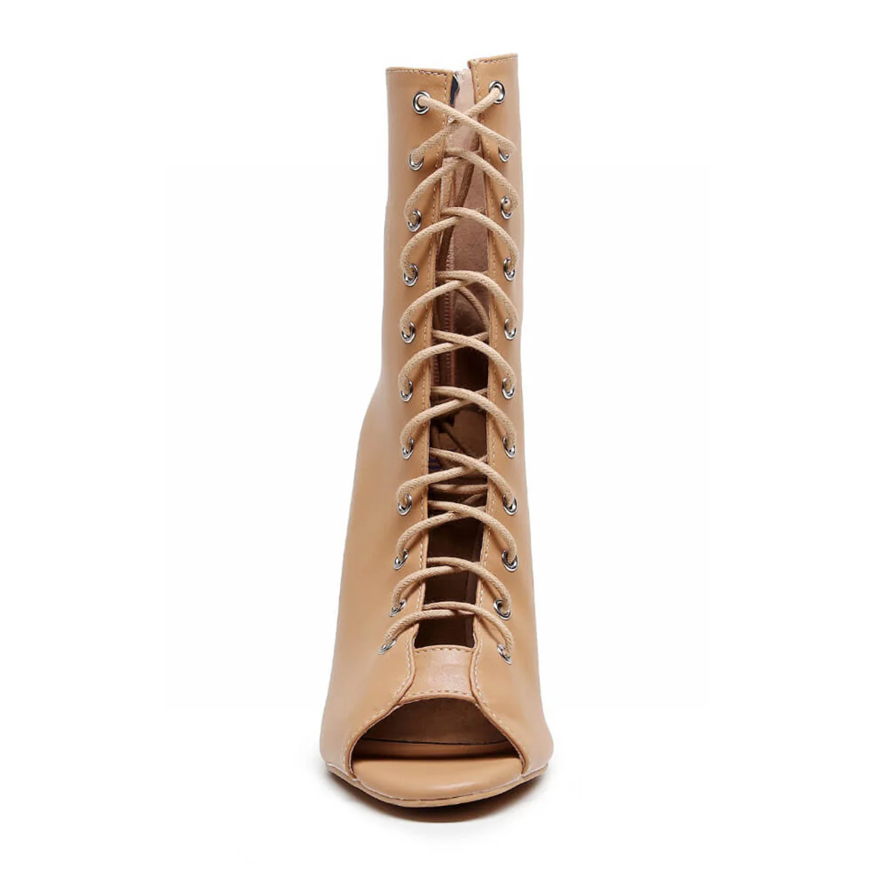 Sofiya True Nudes - Shade 3 Open Toe Latin Dance Bootie (Street Sole) - Image 4