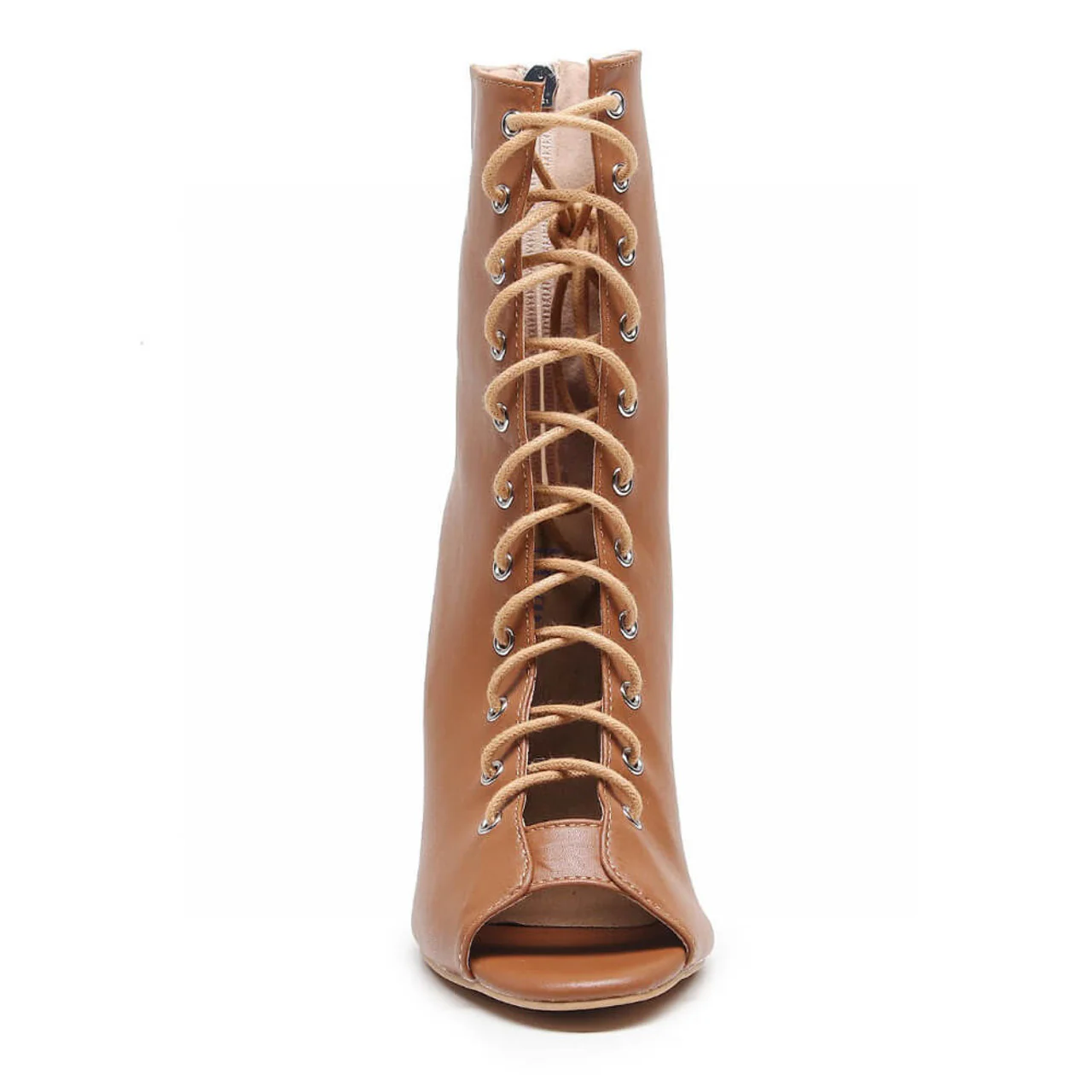 Sofiya True Nudes - Shade 6 Open Toe Latin Dance Bootie (Street Sole) - Image 5