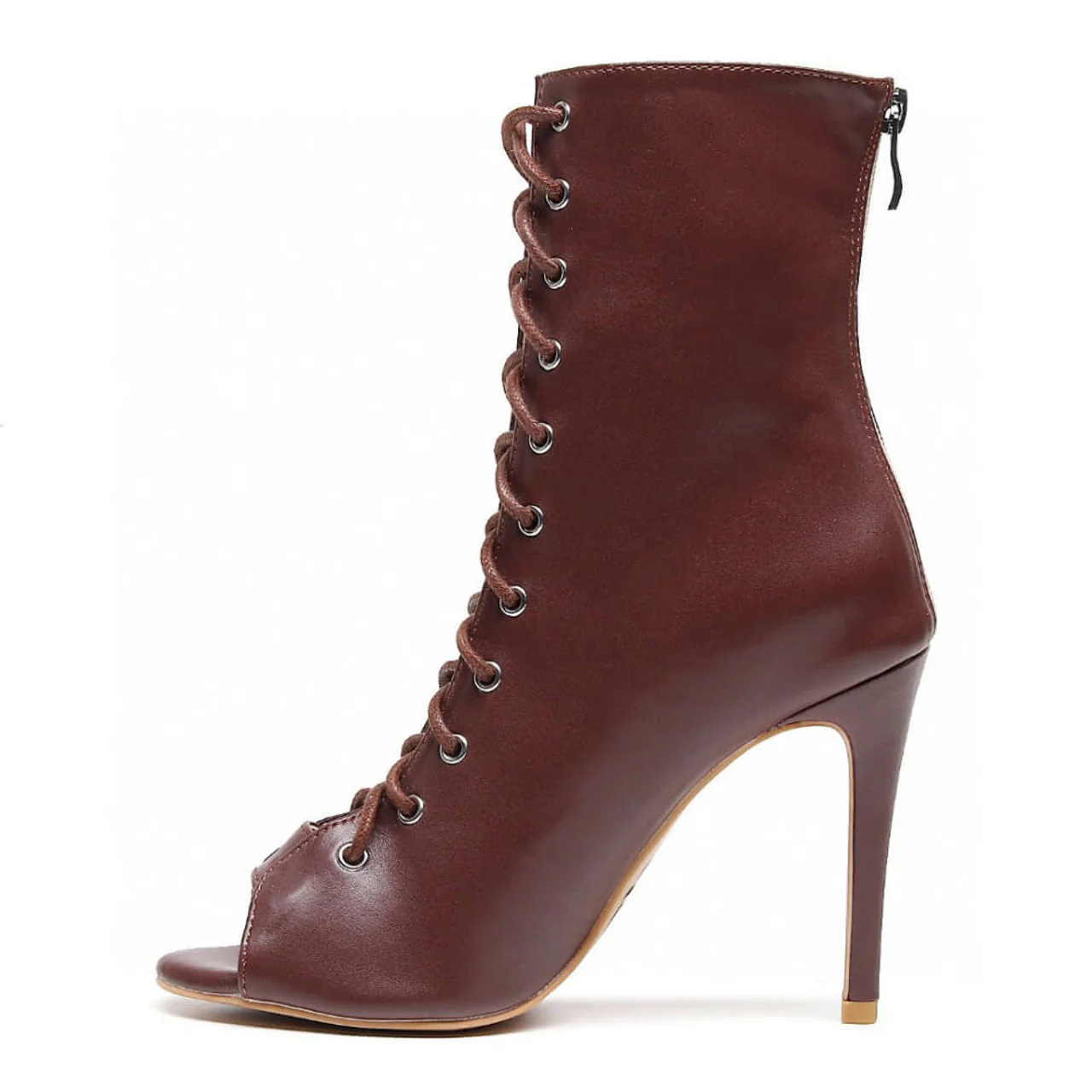 Sofiya True Nudes - Shade 8 Open Toe Latin Dance Bootie (Street Sole) - Image 3