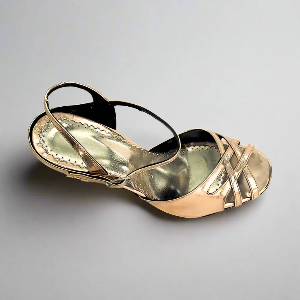 Splendid - Metallic Bronze Argentine Tango Dance Shoes (Suede Sole) - Image 3