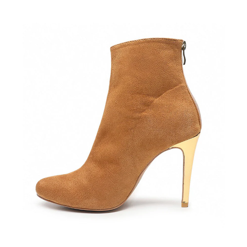 Unite - Closed Toe Suede Latin Dance Booties (Street Sole) - Image 4