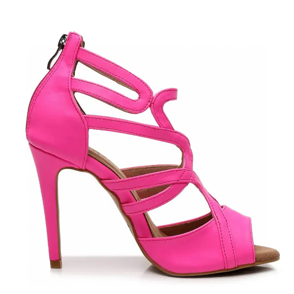 Vera - Cut Out Strappy Open Toe Dance Shoe (Street Sole) - Image 2