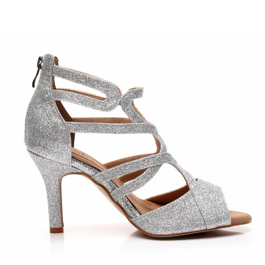 Vera - Cut Out Strappy Open Toe Dance Shoe (Street Sole) - Image 2