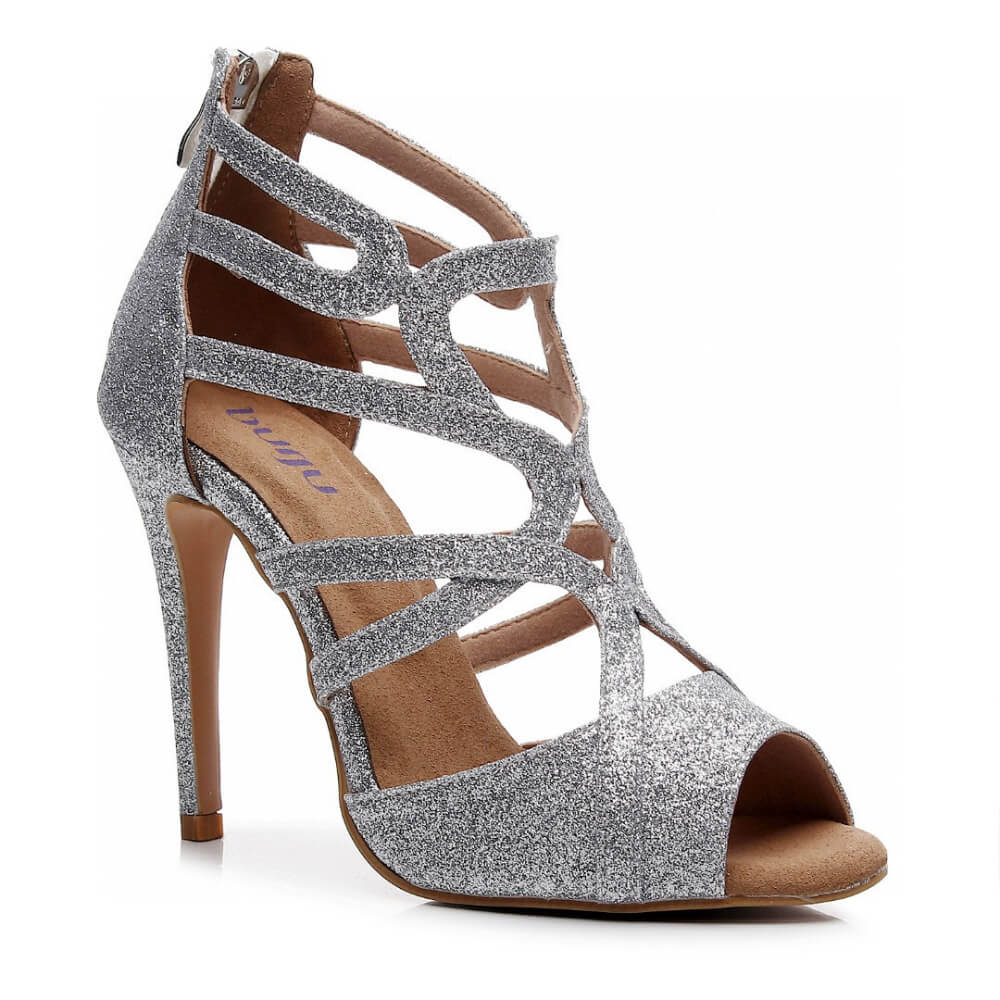 Vera - Cut Out Strappy Open Toe Dance Shoe (Street Sole) - Image 3