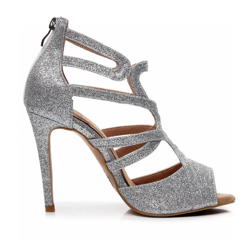Vera - Cut Out Strappy Open Toe Dance Shoe (Street Sole) - Image 4